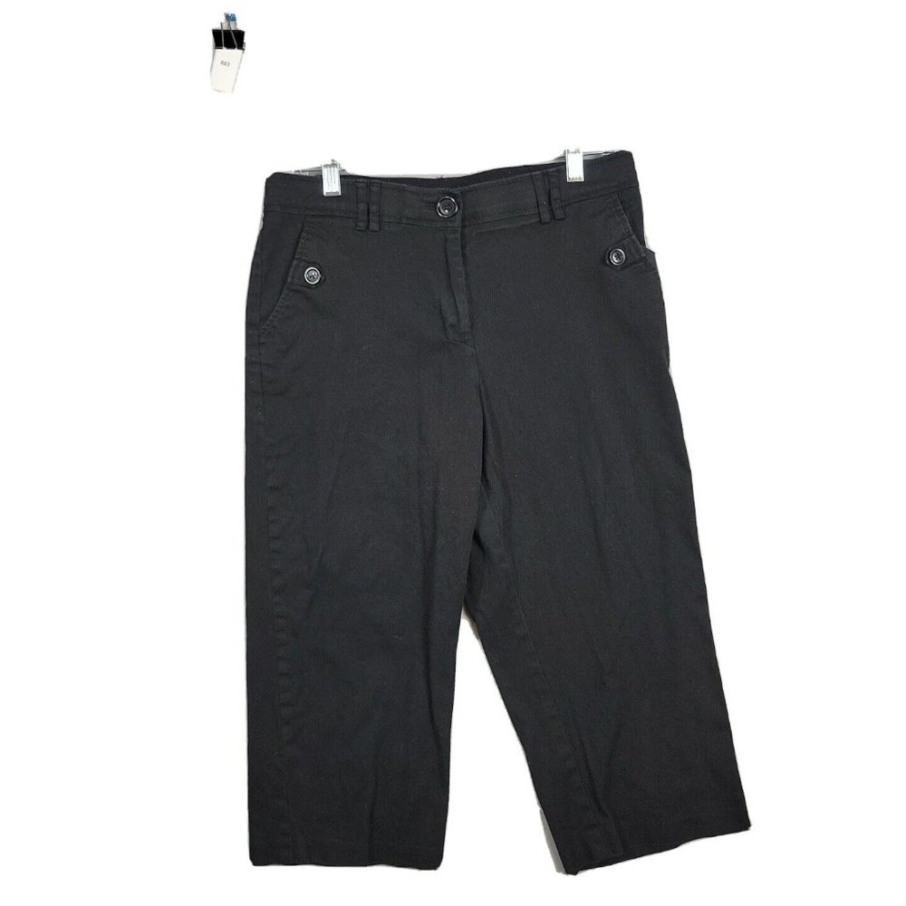Land N Sea Womens Black Capris Pants Size 12